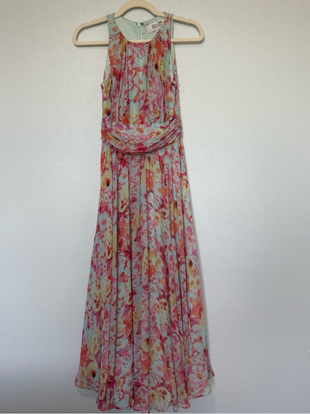 Badgley Mischka Utopia Floral Maxi Dress Sleeveless size 2